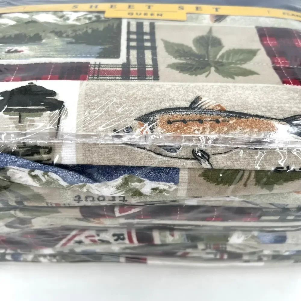 Charter Club Home cabin flannel sheet set